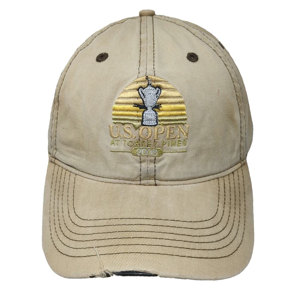Legendary Headwear Baseball Cap Beige OSFM 2008 US Open Torrey Pines Golf hat
